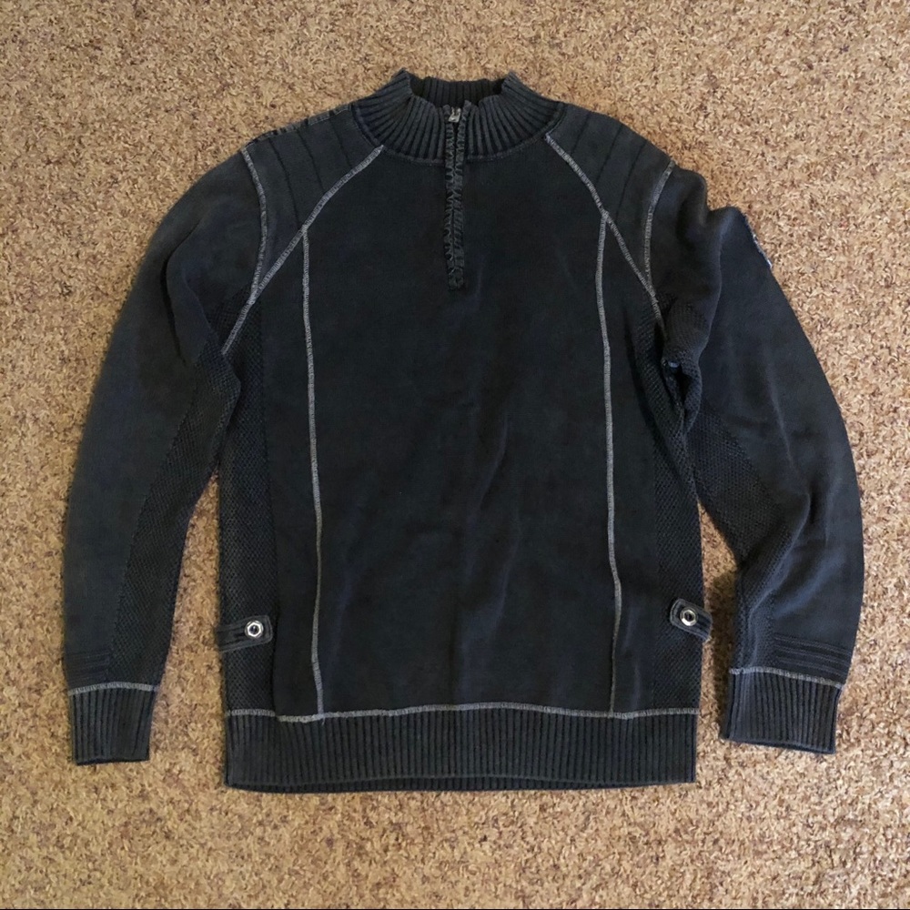 [BKE Black] Quarter Zip Sweater